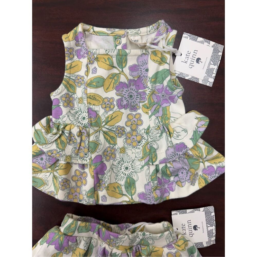 Nwt Kate Quinn Two Piece Floral Top And Skirt Size 0-3 Months — image 2 of 8